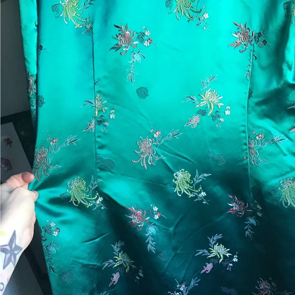 Peony gorgeous robe/trench embroidered flowers. Super Rare. - Picture 3 of 16